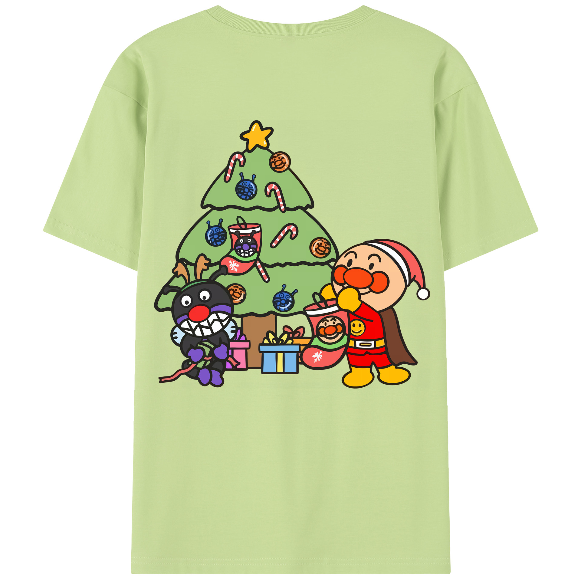 （画像用） アンパンマン Anpanman 綿100％半袖Tシャツ（背面プリント）